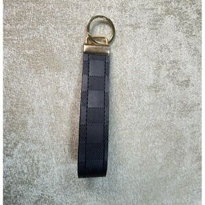Luxury Keychain Design Brown Monogram Style Gold Hardware
